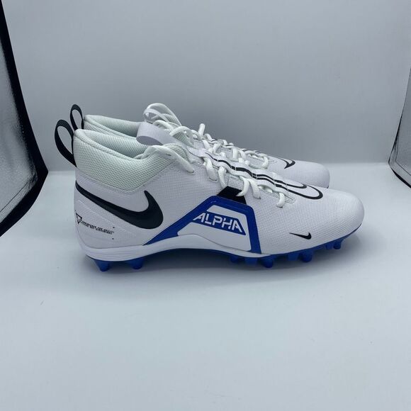 Nike Alpha Varsity Pro 3 White Game Royal CV0586-101 Men's Size 10.5 Cleats - Picture 2 of 6